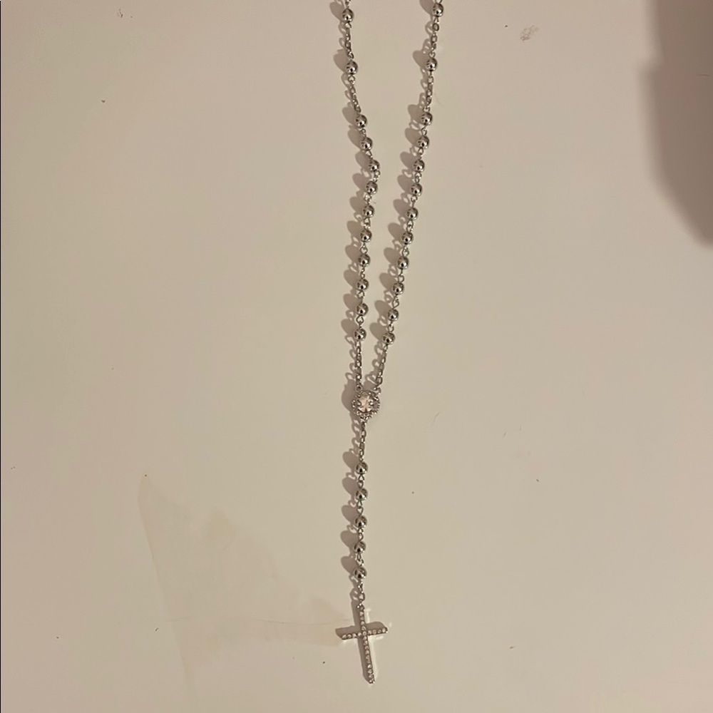 Elegant Silver Cross Necklace